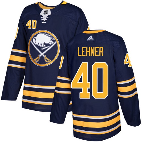 Adidas Sabres #40 Robin Lehner Navy Blue Home Authentic Stitched NHL Jersey